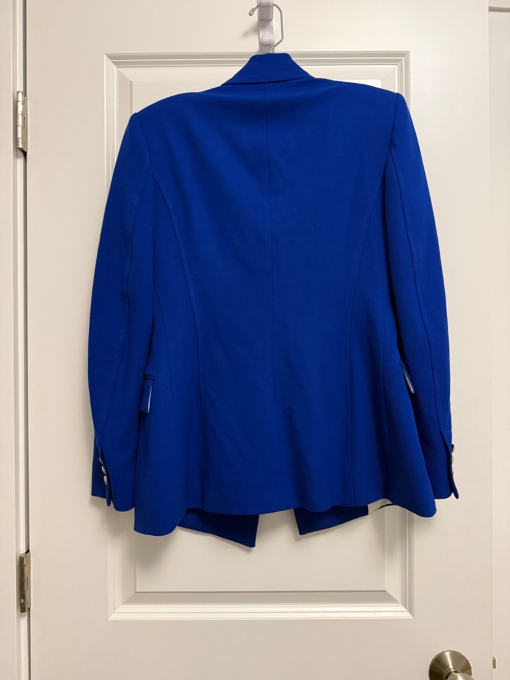 Zara Cobalt Blue Double-Breasted Blazer with Gold Buttons - Picture 5 of 5